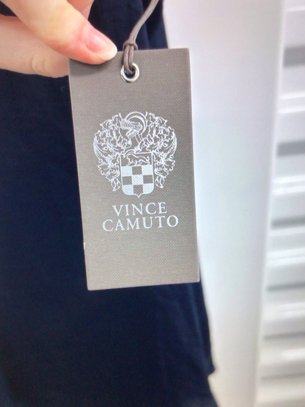 Vince Camuto Navy Sleeveless V-Neck Camisole - Picture 4 of 6